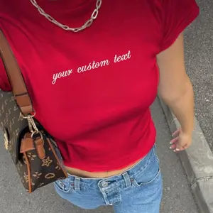 Custom Print Y2K Baby Tee – Personalized Text