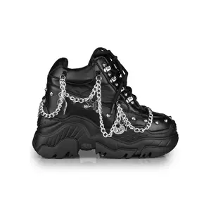 SPACE GUMMY Black Platform Sneakers