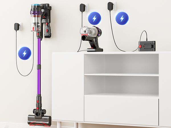 [Home Essential] Cordless Stick Vacuum Cleaner with 55Kpa Suction, Anti - Tangle Brush and Upgraded Green Light, Ideal for Home Cleaning