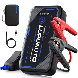 LUPUAUTO Portable Car Jump Starter Up to 4000A with 4 Modes Light & 10 Safety Protections for Up to 10.0L Gas & 8.5L Diesel Engines, Fast Charging Compact Design