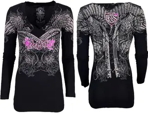 Rebel Saint by Affliction Women's T-shirt Ravenous