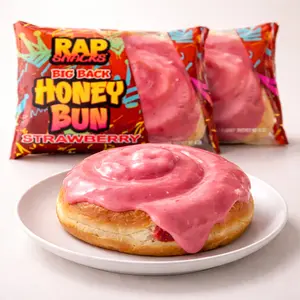 Rap Snacks Big Back Strawberry Honey Bun Cake