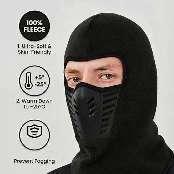 Fog-Free Winter Sport Balaclava, Anti Fog & Windproof Face Mask, Thermal Full-Face Head Cover for Cycling & Skiing