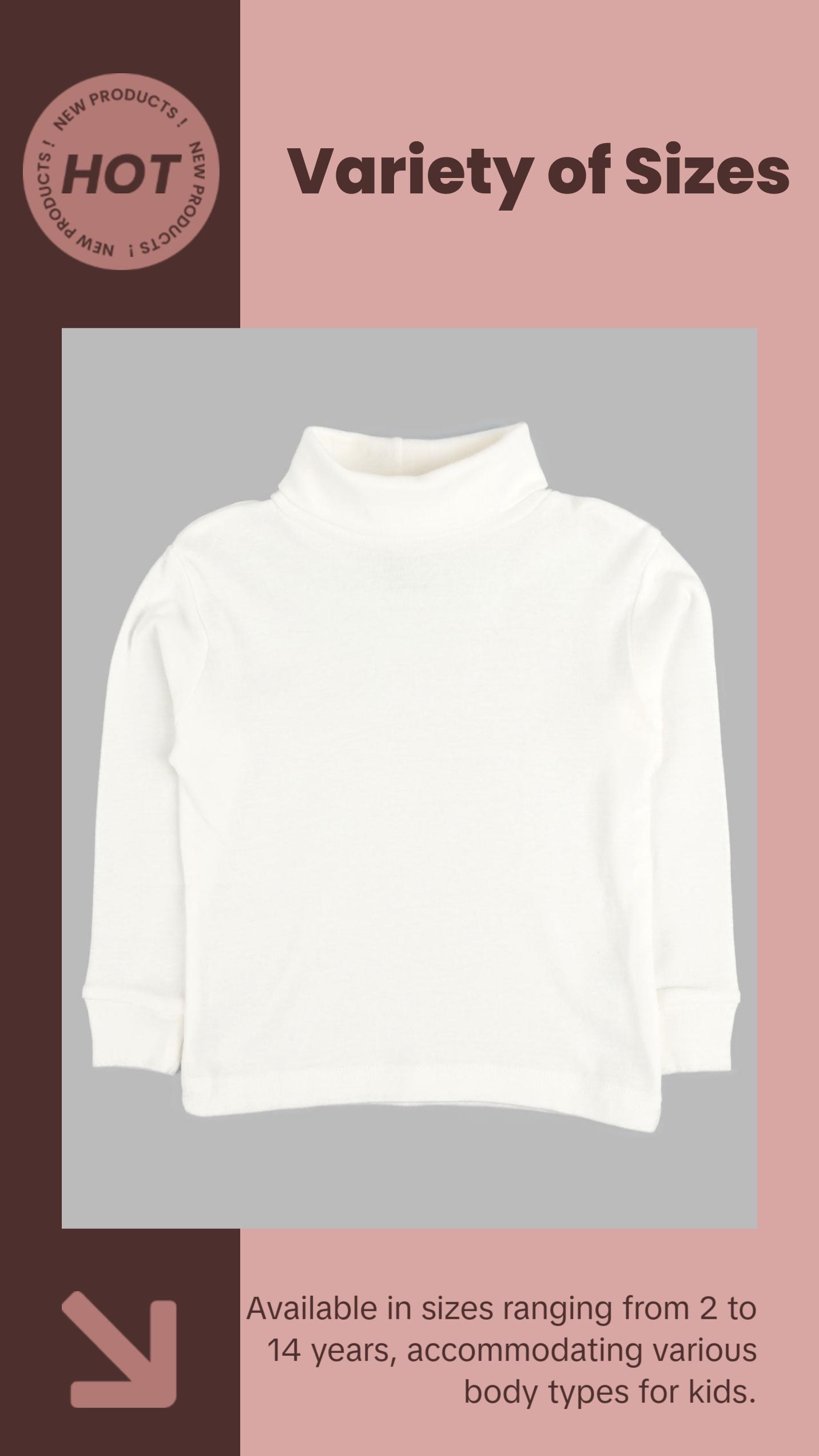 Cotton Neutral Turtleneck Shirts