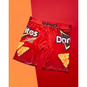 PSD Mens Doritos Nacho Cheese Boxer Brief - Standard Length 7 Inch Inseam, Soft and Breathable Poly Blend Fabric