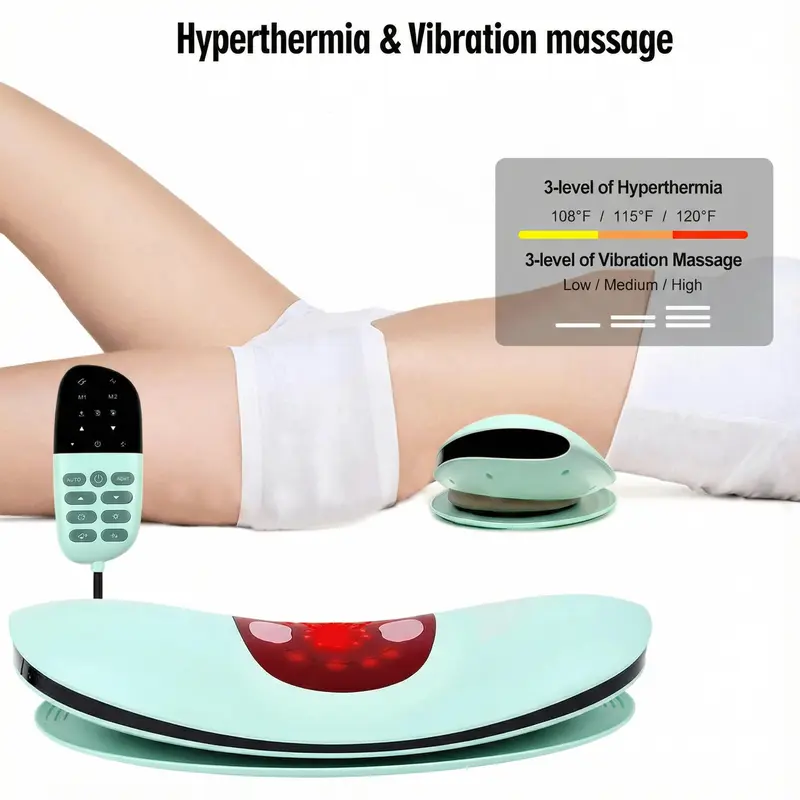 Low-frequency lumbar massager, multi-functional back and waist massager, back traction device, lumbar comfort care, 12-level electrotherapy, 3-speed vibration massage, adjustable heating and vibration massager, Valentine's Day gift - TikTok Shop Low-frequency lumbar massager, multi-functional back and waist massager, back traction device, lumbar comfort care, 12-level electrotherapy, 3-speed vibration massage, adjustable heating and vibration massager, Valentine's Day gift - TikTok Shop