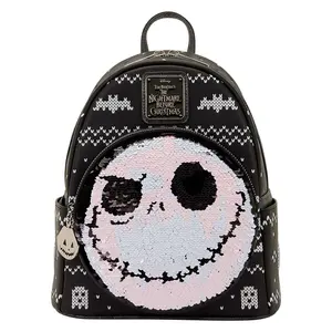 Loungefly Disney The Nightmare Before Christmas Jack Skellington Reversible Sequins Mini Backpack