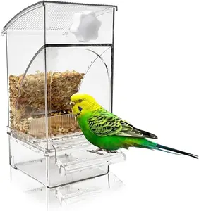 Hanging Parrot Automatic Feeder All-in-One, Anti-Spill Bird Food Container with Husk Separation, New Style Automatic Food Dispenser