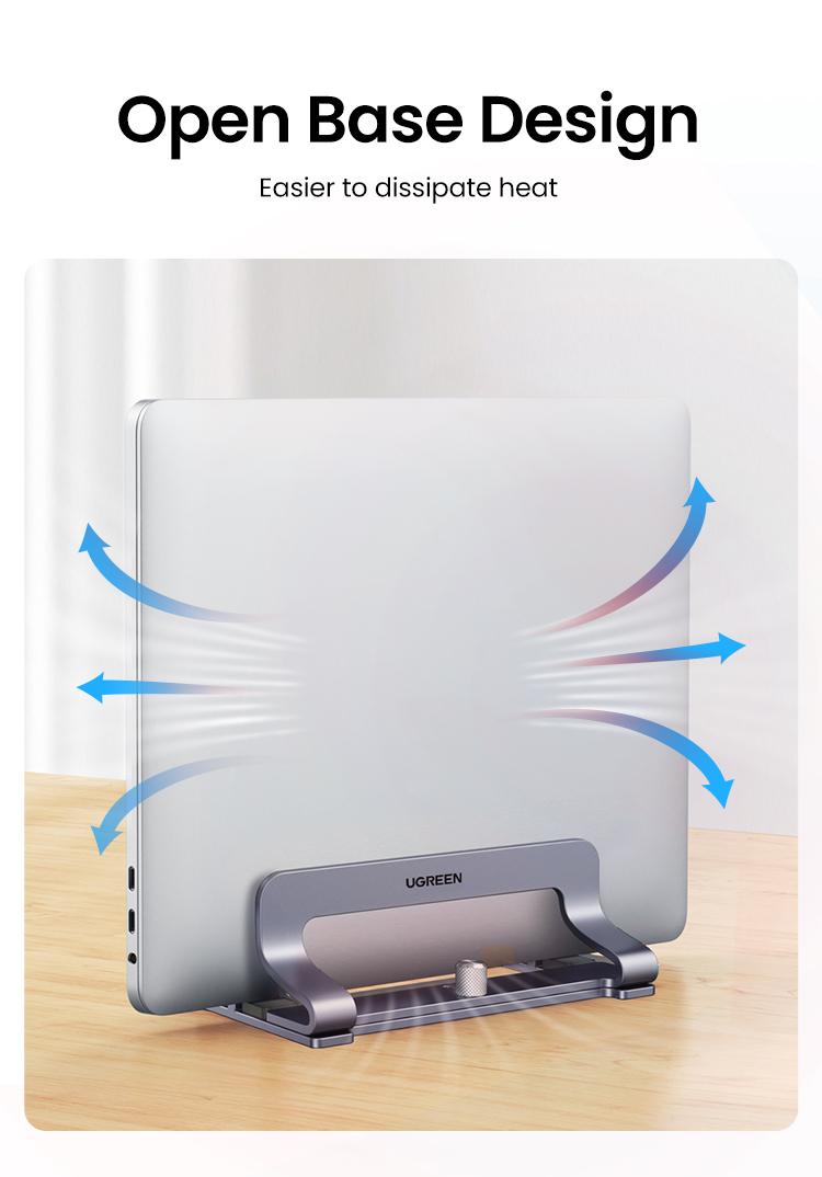 UGREEN Vertical Laptop Stand Holder Desk Single/Dual Aluminum Dock Compatible with MacBook Pro Air Laptop Stand Desktop Adjustable, Lenovo Ideapad, Surface Book, HP Notebook, Dell Chromebook Up to 17.3 Inch-TikTokShopBlackFriday ,TikTokShopHolidayHaul UGREEN Vertical Laptop Stand Holder Desk Single/Dual Aluminum Dock Compatible with MacBook Pro Air Laptop Stand Desktop Adjustable, Lenovo Ideapad, Surface Book, HP Notebook, Dell Chromebook Up to 17.3 Inch-TikTokShopBlackFriday ,TikTokShopHolidayHaul