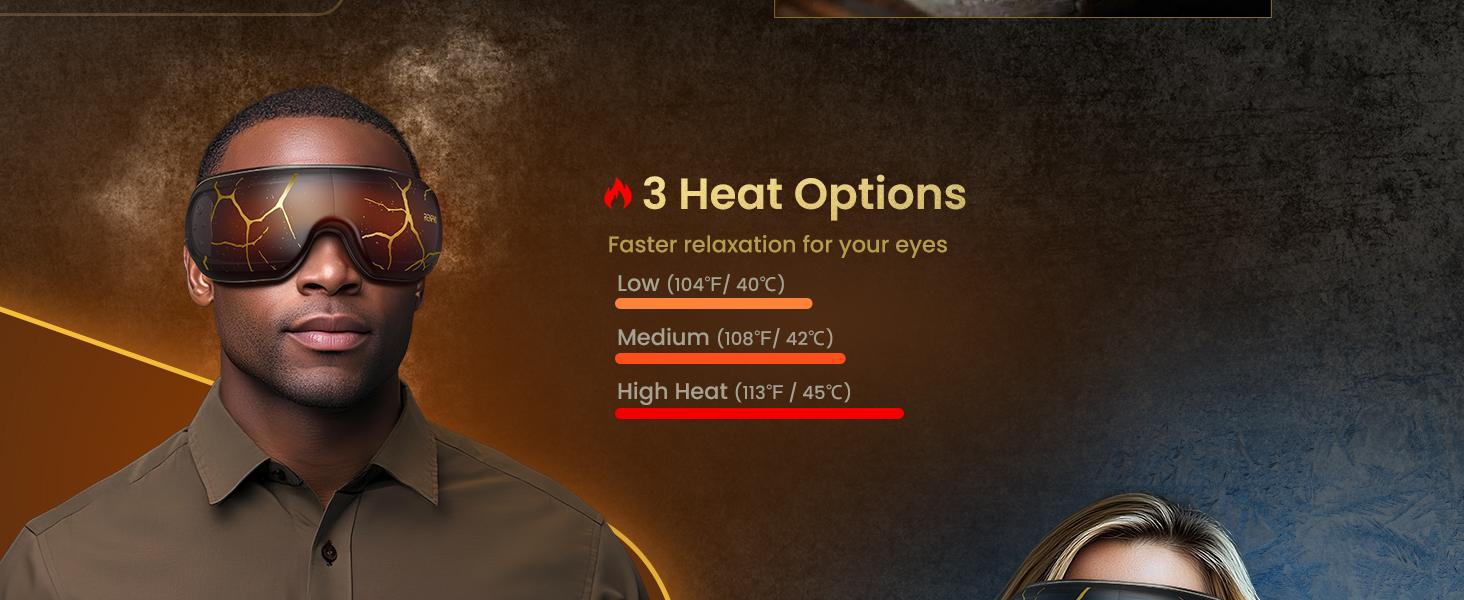 RENPHO Eyeris Kintsugi Voice Control Eye Massager with Heat and Cooling, Ice Gel Pack Spring Glow Up Birthday Gifts, Eye Mask for Relaxation Gift Choice for Man Women