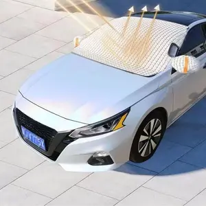 48''X64'' Anti-UV Car Windshield Sunshade – Foldable Heat Blocker, Portable Summer Car Accessory, Car Stuff for Men & Women,car front window sunshade,Universal Car Windshield Sunshade