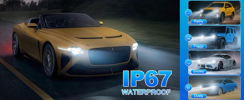 [One-year warranty service provided] 9005/HB3/9006/HB4/H11/H9/H8/H7/9008/H13 White LED Headlight Kit 32000LM 800% Bright with Cooling Fan 6000K Cool White Plug and Play Pack of 2【Check the image to confirm your model】