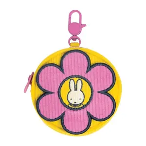 Whatever Makes You Happy Miffy Flower Corduroy Coin Bag Charm