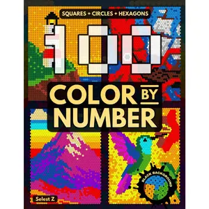 100 Color by Number Mysteries Shapes Quest | Squares + Hexagons + Circles | BLACK BACKGROUND