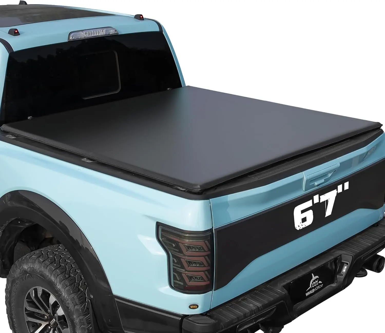 Truck Bed Tonneau Cover Compatible with Toyota Tundra 2014-2021 6.5 ft Standard Box, Soft Folding Style(Quad Fold)