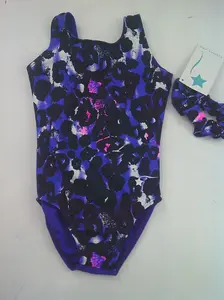 New Gymnastics Leotard Destira Wild Side Adult XS Purple Cheetah
