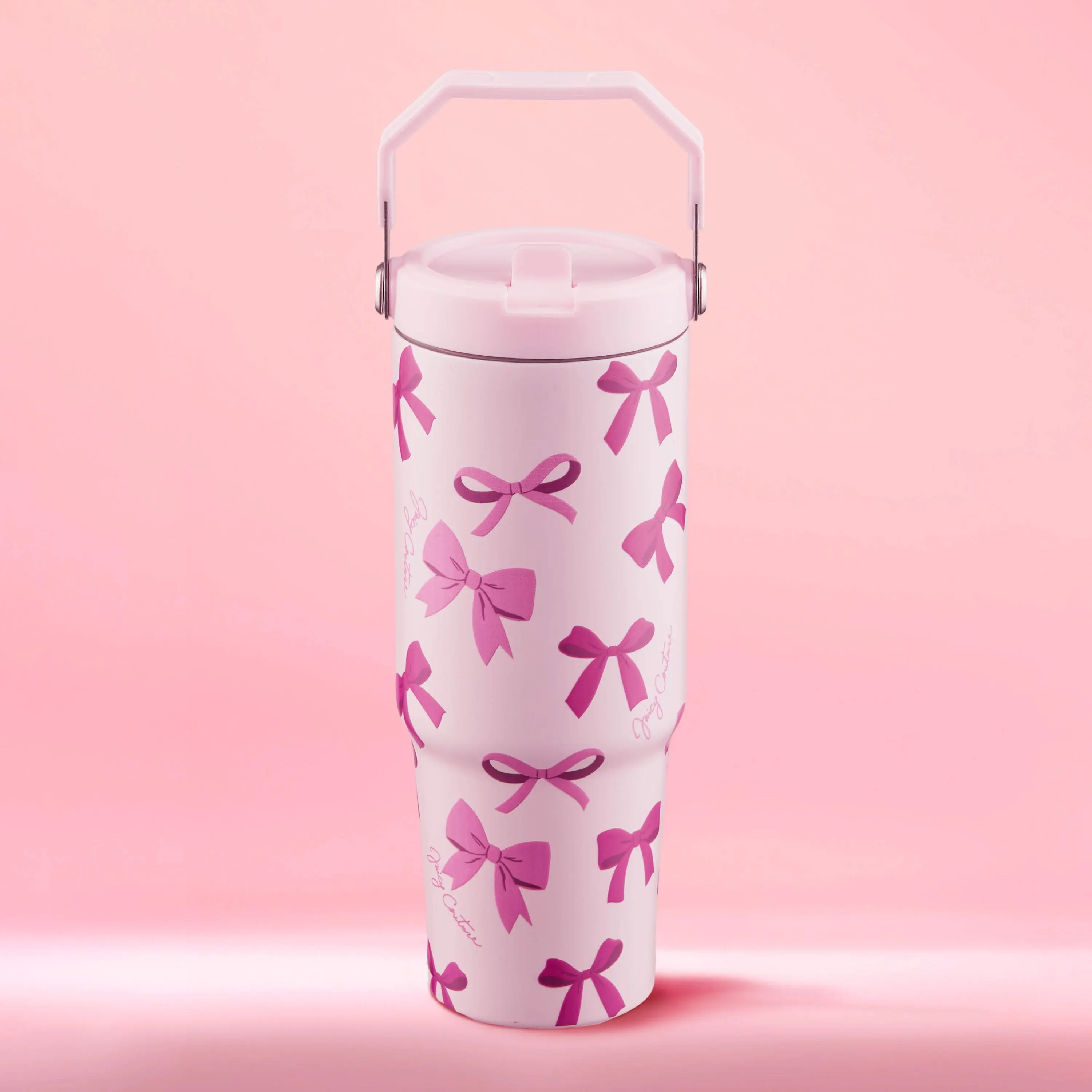 Juicy Couture Flip & Sip Hydration Stainless Steel Tumbler