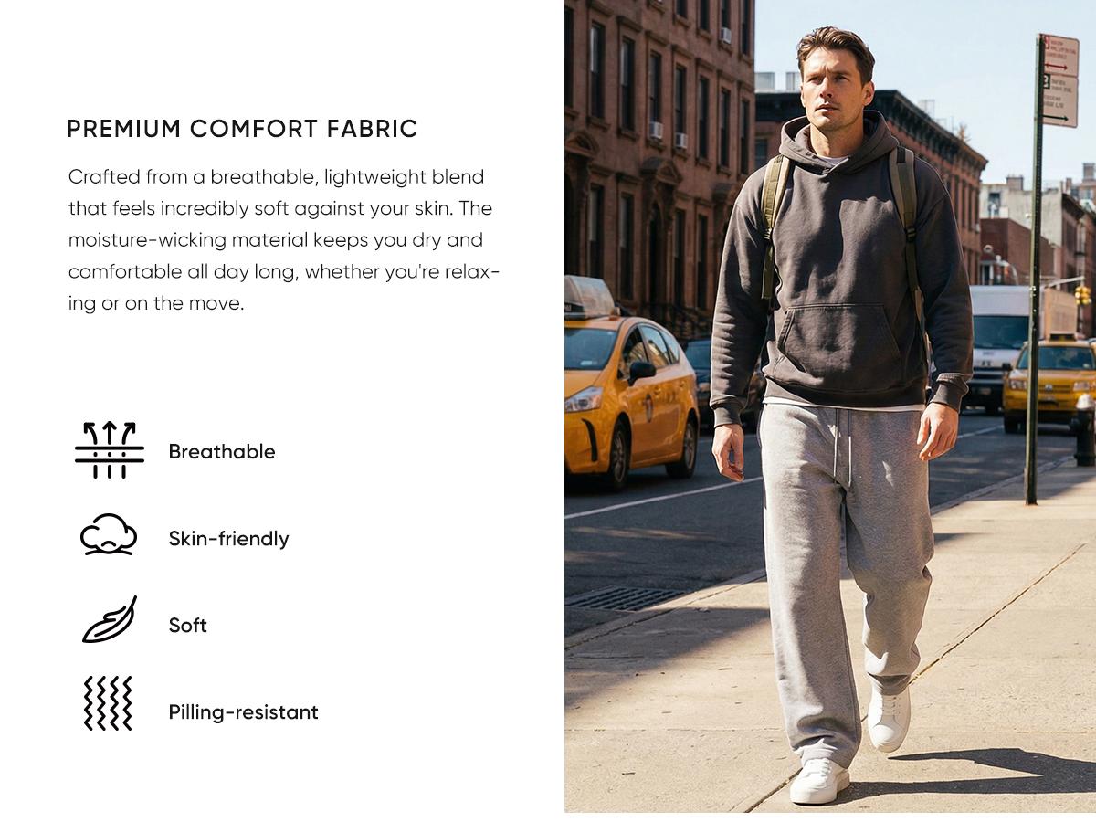 JMIERR Men's Casual Baggy Pants Wide Leg Lounge Travel Pants with Pockets JMIERR Men's Casual Baggy Pants Wide Leg Lounge Travel Pants with Pockets