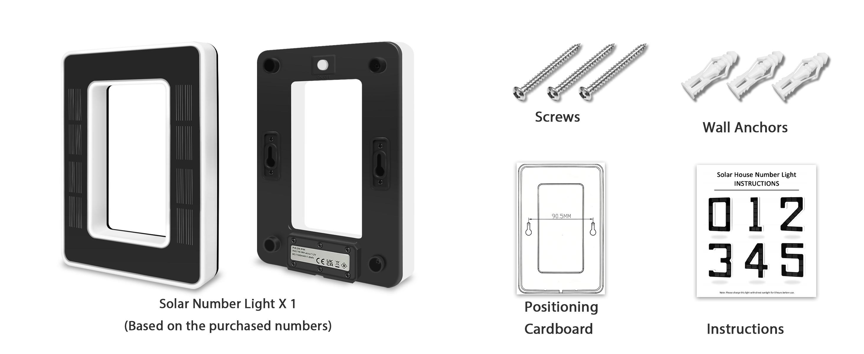ISUNMEA Solar-Powered 6.7inch Address Sign Lighting for Residential Address Identification Address Plaques for House LED Illuminated Waterproof Outside Address Sign 3500K Warm White LED Modern Solar Powered LED Numbers for Yard, Street, Door, Outside