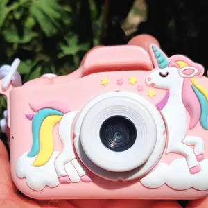 Kids Digital Camera - 1080P HD 48-Megapixel Dual-Lens Electronic Video Camera with Recording, 5 Games, Multiple Filters, Pink Electronic Gadgets for Girls, Toys & Hobbies Birthday Gift (Batteries Included), Digital Cameras