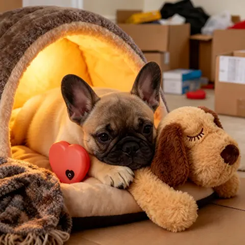Chew-Proof Calming Dog Toy - Soft Plush Single Puppy Companion with Durable Design, Heartbeat Function, Aggressive Chewers-Friendly All-Seasons Separation Anxiety Stress Relief Sleep Aid