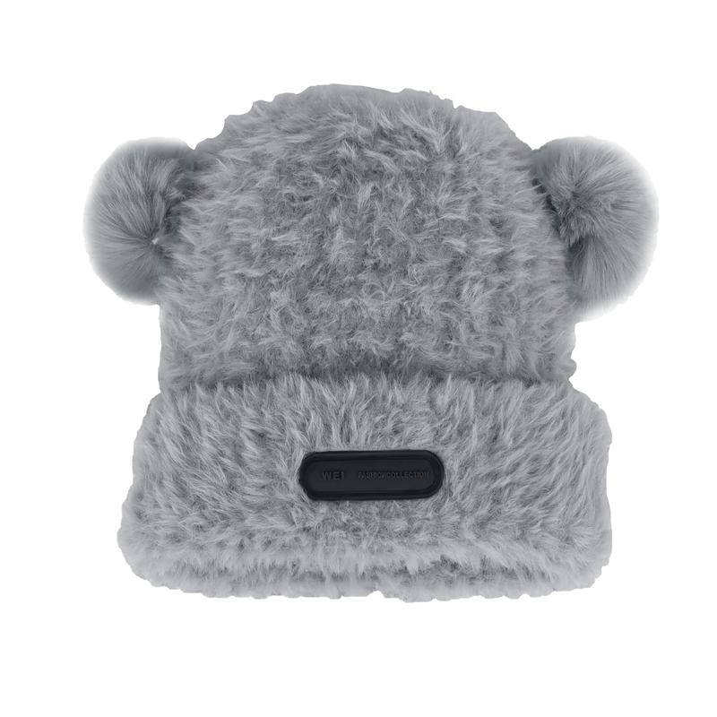 Women Cute Ear Beanie Hat Knitted Hat Winter Knitted Hat Cap