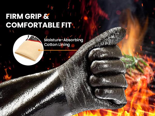 GEEKHOM All in One 932°F Heat Resistant Gloves for Grill BBQ 14" Waterproof Long Sleeve Pit Grill Gloves for Fryer Baking Oven Smoker Fireproof Oil Resistant Neoprene Coating for Yard Work, Great Stocking Stuffers for Men GEEKHOM All in One 932°F Heat Resistant Gloves for Grill BBQ 14" Waterproof Long Sleeve Pit Grill Gloves for Fryer Baking Oven Smoker Fireproof Oil Resistant Neoprene Coating for Yard Work, Great Stocking Stuffers for Men
