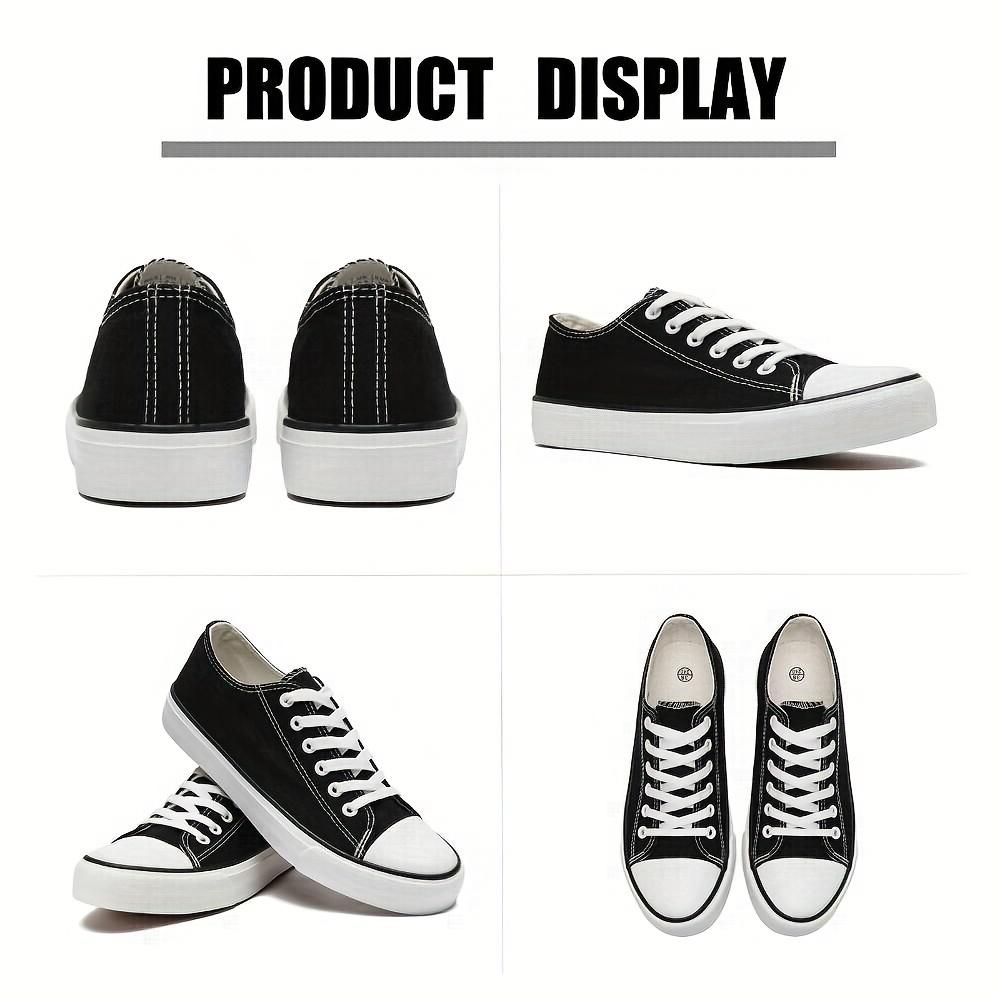 rosyclo Men's Durable Low-Top Canvas Sneakers, Lace Up Casual Shoes for Men, Anti-Slip, Lightweight, Men Athletic Shoes for Hiking, Commutes, or Streetwear, Breathable System, Classic Styling Staple - Boy, Closed Runner Footwear