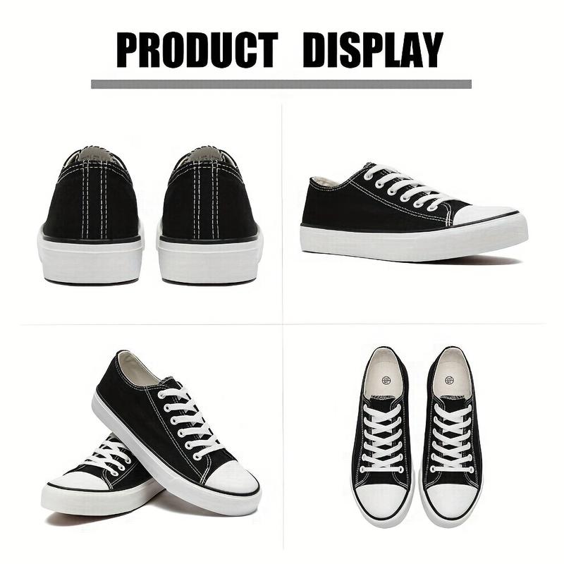 rosyclo Men's Durable Low-Top Canvas Sneakers, Lace Up Casual Shoes for Men, Anti-Slip, Lightweight, Men Athletic Shoes for Hiking, Commutes, or Streetwear, Breathable System, Classic Styling Staple - Boy, Closed Runner Footwear