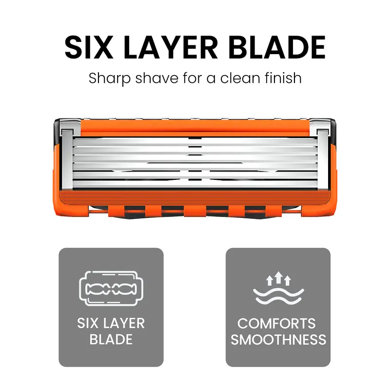 PSLEE Men's Shave Sets - Unscented Blade and Handle Set Razors with Replaceable Sharp Heads, 24 or 48 Refills, Ergonomic Design, Long-Lasting Smooth Face Shave for Daily Care Easy Swaps PSLEE Men's Shave Sets - Unscented Blade and Handle Set Razors with Replaceable Sharp Heads, 24 or 48 Refills, Ergonomic Design, Long-Lasting Smooth Face Shave for Daily Care Easy Swaps