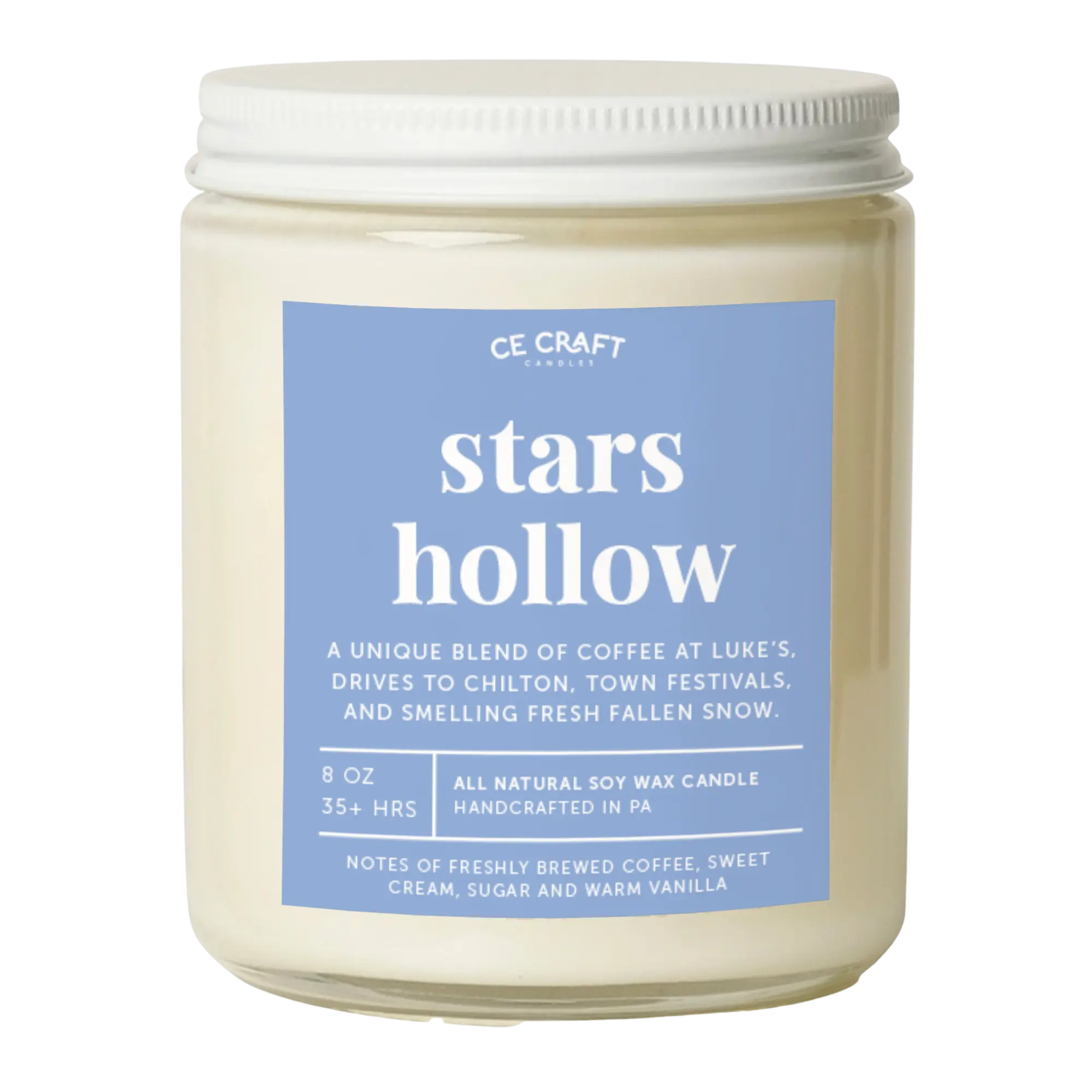 Gilmore Inspired Creamy Fragrance Candle with Vanilla and Lavender Notes, Kid-Friendly Home Decor for Living Room, Kids