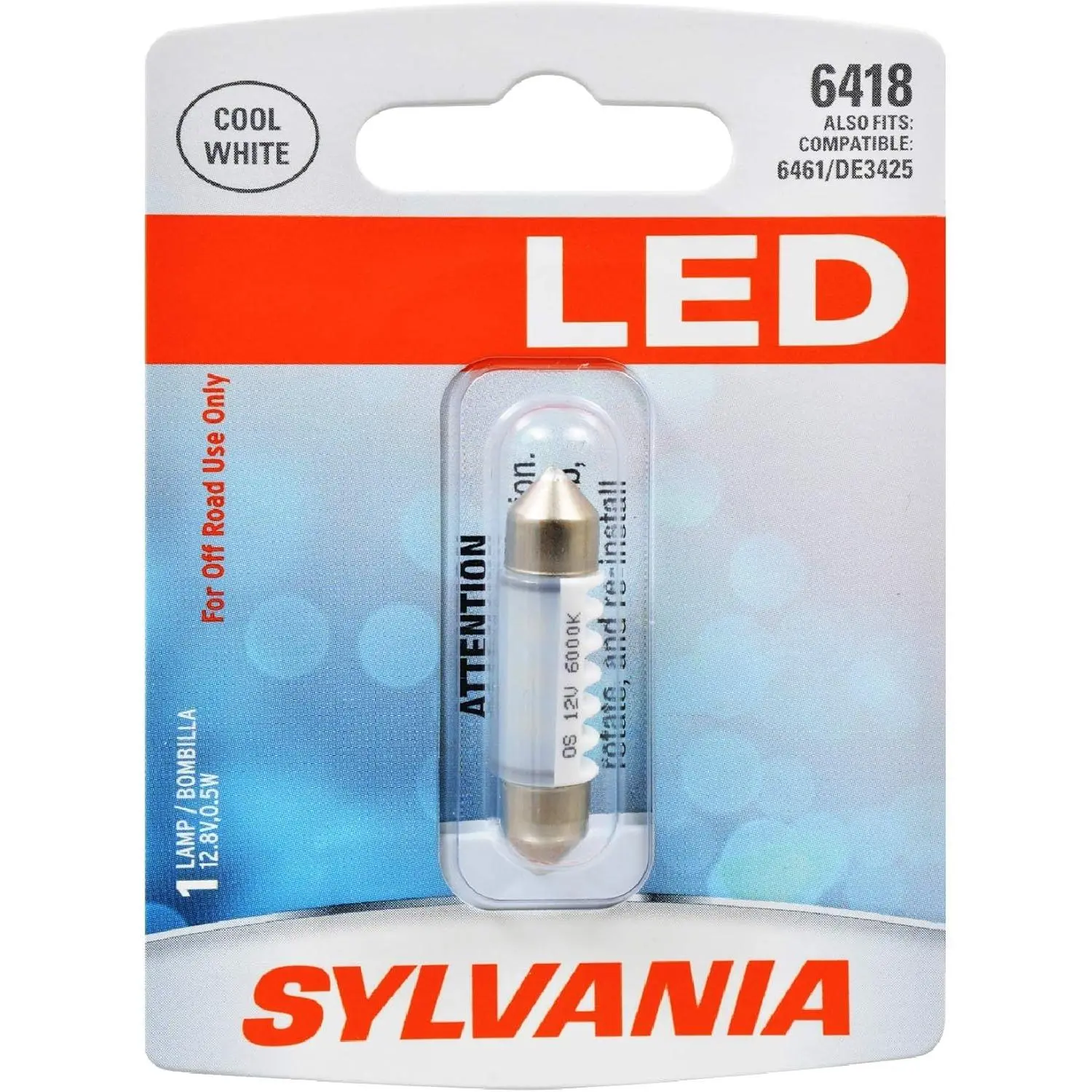 Sturdy Automotive 6418 36mm Festoon LED White Mini Bulb - Instant-On for Increased Safety, Longer Life Than Traditional Bulbs - Ideal for Interior Lighting (Dome, Trunk), Led Dome Dashboard Light Bulbs
