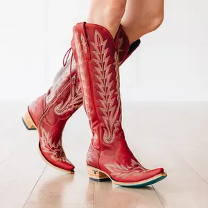 LANE WOMEN LEXINGTON KNEE HIGH SMOLDERING RUBY SNIP TOE BOOT LB0562E