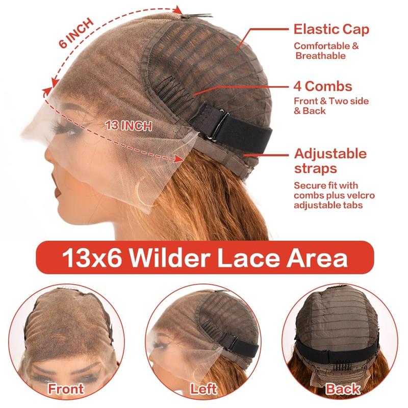 Highlight Ombre Lace Front Wig Human Hair 13x6 HD Honey Blonde 4/27 Deep Wave Lace Frontal Wigs Glueless Wigs Human Hair