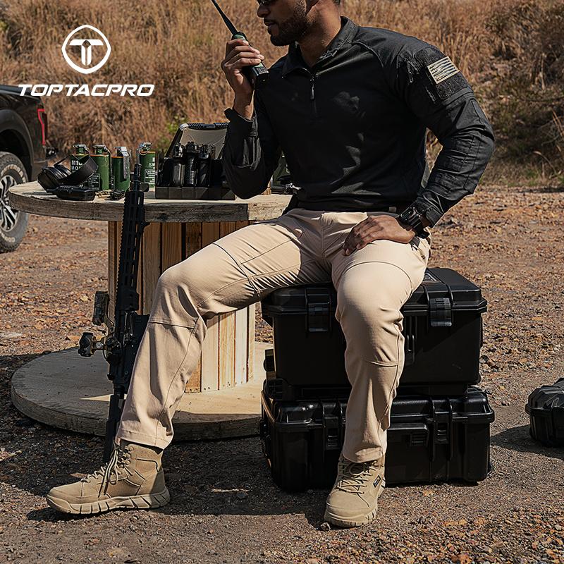 TOPTACPRO Men’s Tactica EDC Cargo Pant Waterproof Elastic Fabric Ripstop Versatile Outdoor Sweatpantsmen 8201 SpringStatements