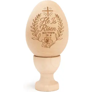 He Is Risen Easter Decor – Religious Easter Cross Decoration for Home, Catholic Easterr Gift and Catholic Gifts, Christian Religious Easter Decorations, Easterr Basket Stuffers and Small Tree Ornament RUSATEN