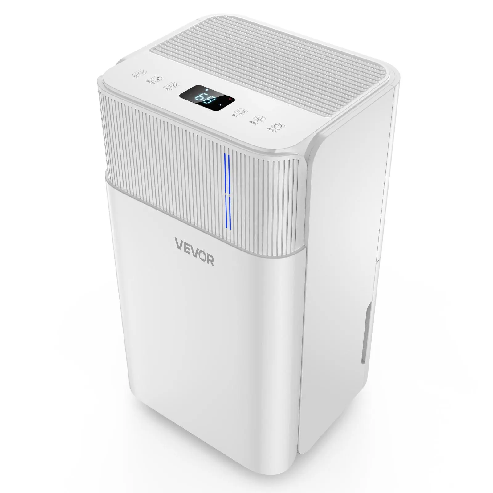 【Summerfinds】VEVOR 30 Pints Dehumidifier for Home & BasementDrain Hose for Commercial & Industrial UseSmart Humidity ControlLow Noise for Large RoomsWarehousesBedrooms & StorageLarge Coverage,White