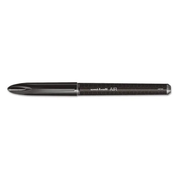 Uni-Ball Air Stick Hybrid Tip Gel Pen with 3-Way Protection, UBC1927631, 0.7mm Medium Bold Variable Width, Black Ink & Barrel, Pocket Clip - 1 Dozen, Gel Ink, 0.7Mm Pens, Liquid Rollerball Pens & Refills