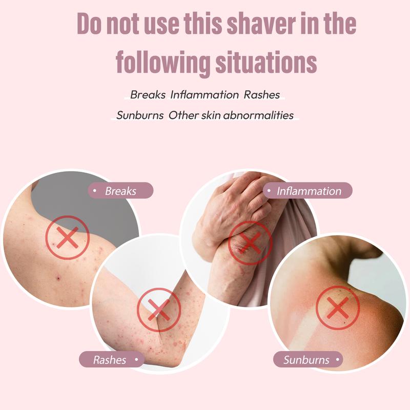 Akunbem Bikini Trimmer for Women, Electric Shaver and Razor Rechargeable 2-in-1 Body and Facial Epilator, Dual Heads for Painless Trimming of Pubic Hair, Face, Underarms and Legs, IPX7 Waterproof. Christmas Gift New Year Gift Shaving Grooming