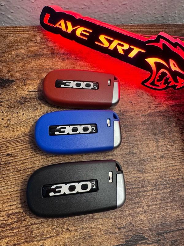 Red,Pink,Black, Blue 300 -Hellcat Key Fob Shell for Chrysler 300 Dodge Charger Challenger Durango Redeye Demon Trackhawk with 300 Logo