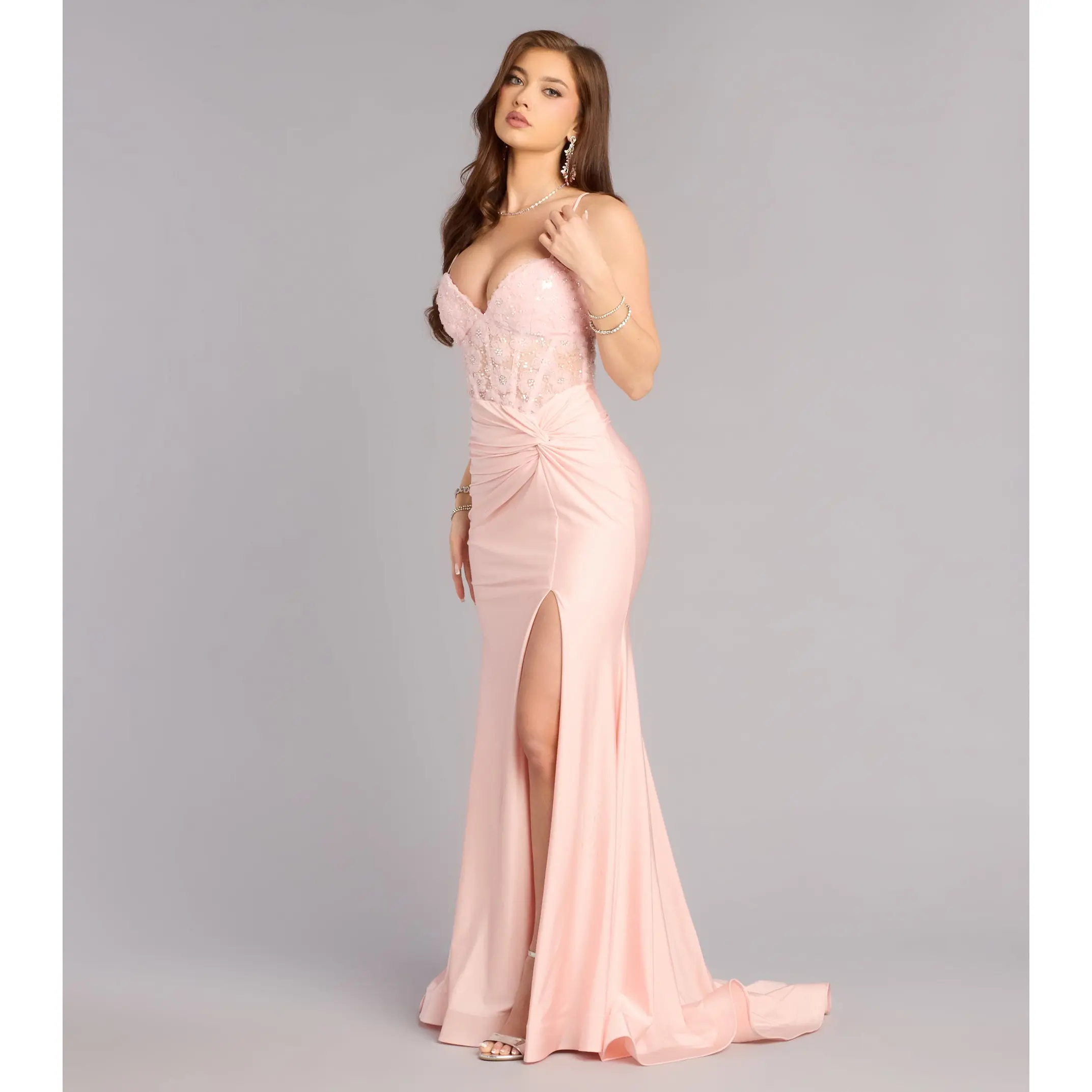 slim fit dress slacks Elodie Sequin Jumpsuit – Retrofete main image 0