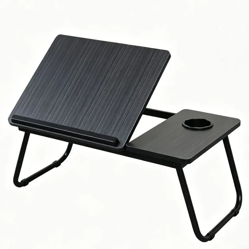 Adjustable Laptop Table For Bed, Portable Foldable Bed Tray With Cup Holder, Desktop Laptop Stand, Small Writing Desk, For Home Bed Office Use, Lap Desk, Practical Gift For Home. tablet slot
