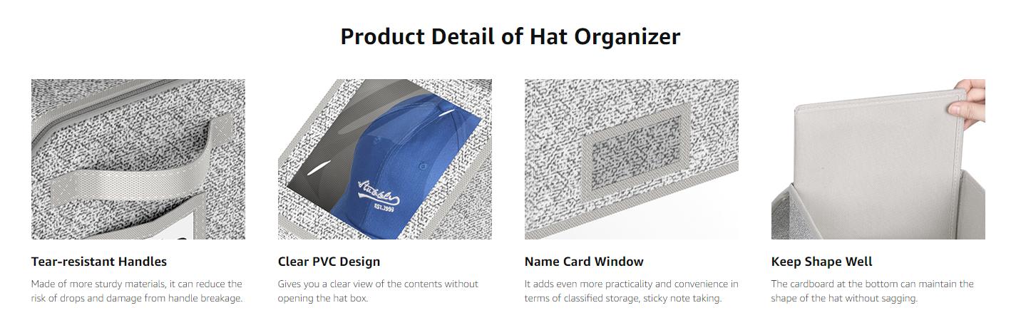 Stackable Baseball Cap Storage Box, Holds Up to 24 Hats – Durable Foldable Cardboard Organizer, Large Capacity Hat & Toy Storage Solution, Versatile Home & Bedroom Organizer, Dustproof, Space Saving(2pc) Stackable Baseball Cap Storage Box, Holds Up to 24 Hats – Durable Foldable Cardboard Organizer, Large Capacity Hat & Toy Storage Solution, Versatile Home & Bedroom Organizer, Dustproof, Space Saving(2pc)