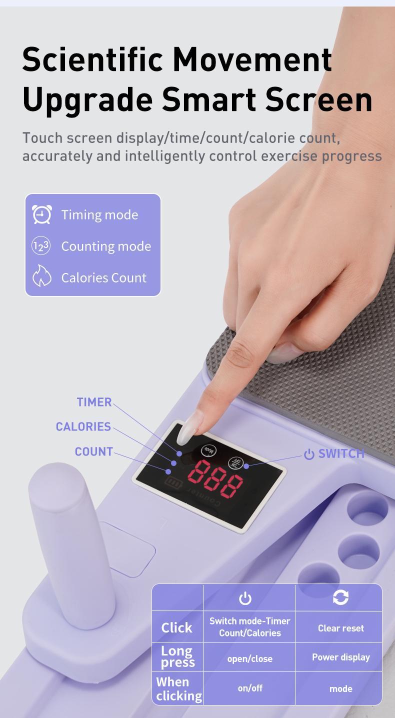 2.0 Multi-functional Adjustable Ab ExerciseBoard, Split Ab Slide Roller Board, Home PilatesReformer with Knee Mat for Home Gym Core & AbStrength T