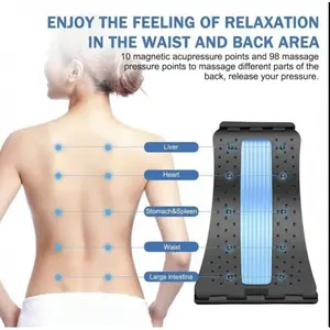 Adjustable Waist Stretcher for Back Pain Relief,Portable Yoga Lumbar Spine Massager, HomeOffice Travel Essential, Ideal Gift for Runnerslevel adjustable lumbar cracker board traction