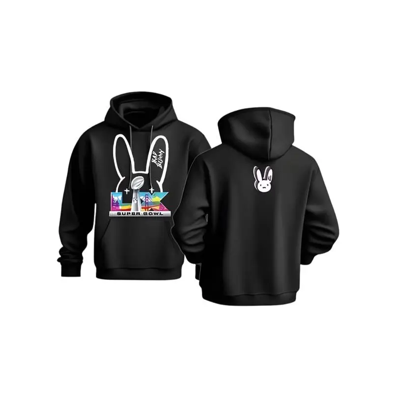 Bad Bunnie S.Bowl Halftime 2 Sided Hoodie Sweatshirt Tee, Puerto Rican Football Tee, Bad Bunnie S.Bowl Crewneck, Bad Bunnie Top, S.Bowl 2026, Here for the Benito Bowl Hoodies, Gift for Men Women