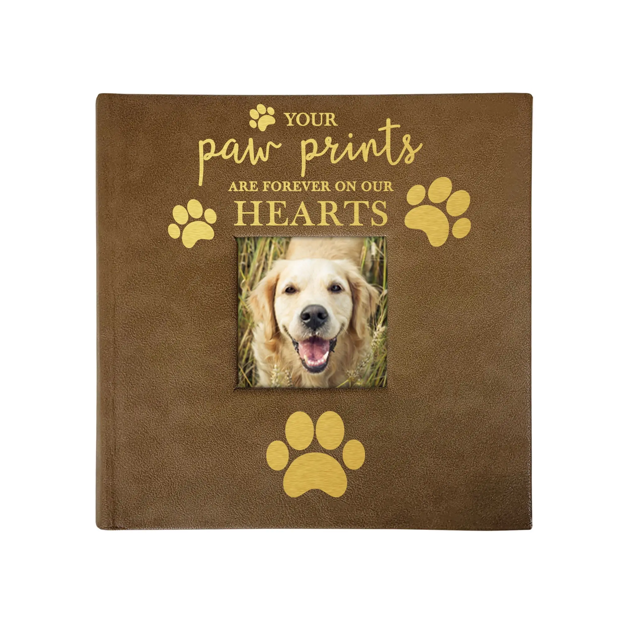 Paw Prints Pet Memorial Album â€“ Personalized 200-Photo Keepsake for Dogs & Cats