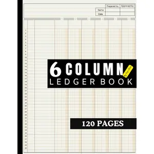6 Column Ledger Book: Your ultimate Accounting Book for meticulous and effortless financial management: for your bookkeeping on 120 Pages (Accounting Ledger Books by Hope Allen) Paperback – January 22, 2024
