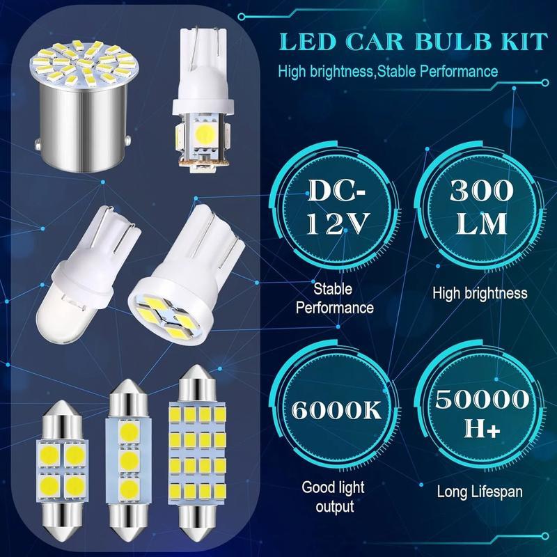 70 Pces Interior Lights LED Car Bulb Kit Set Dome Light 31 36 41 mm 12v De3175 6411 T10 2825 6612f 6615f for Dome Map Read Door Trunk Glove Box License Plate Christmas Cargo Courtesy, Led Car Ambient Light, Cars