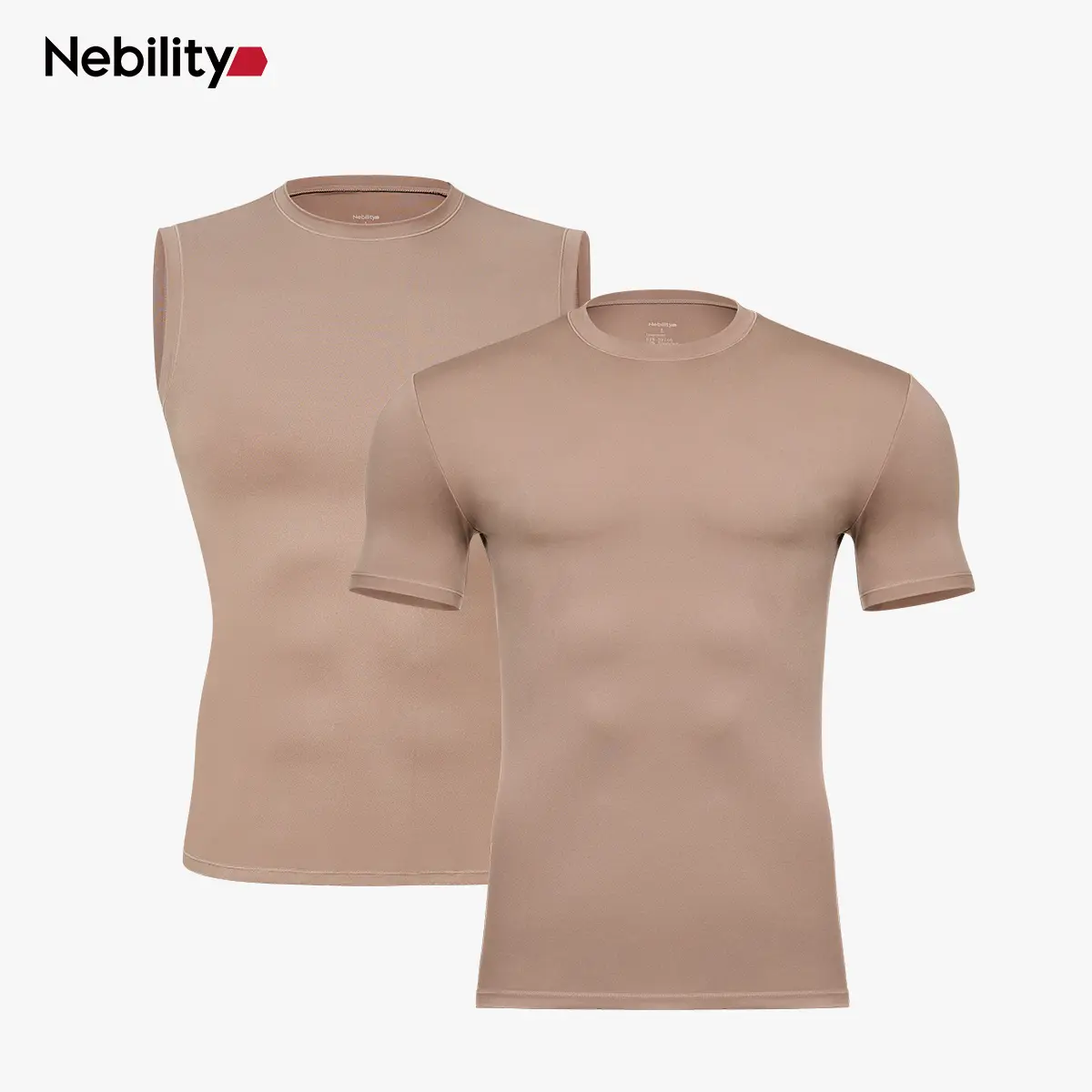 Brown Tank Top & Brown Short Sleeve